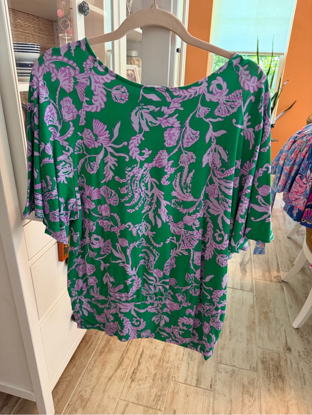Lilly Pulitzer Brazillian green jungle Large EUC